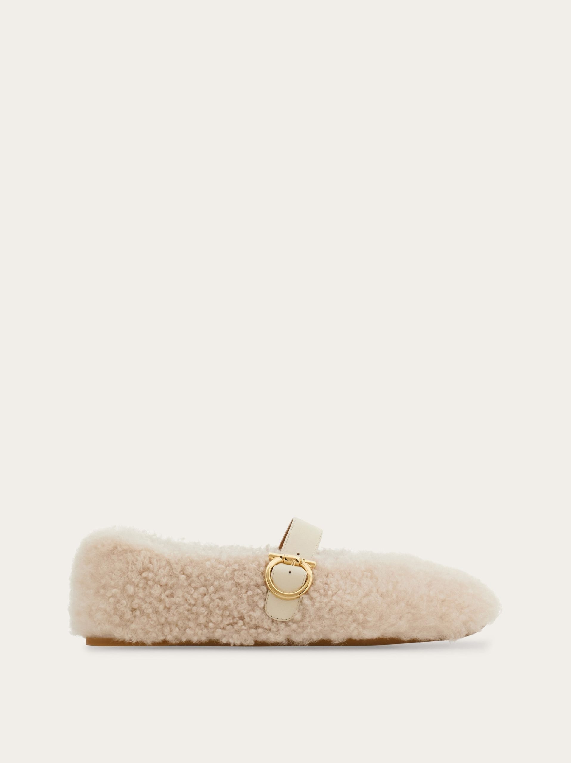 Ferragamo Shearling ballet flat - Image 1